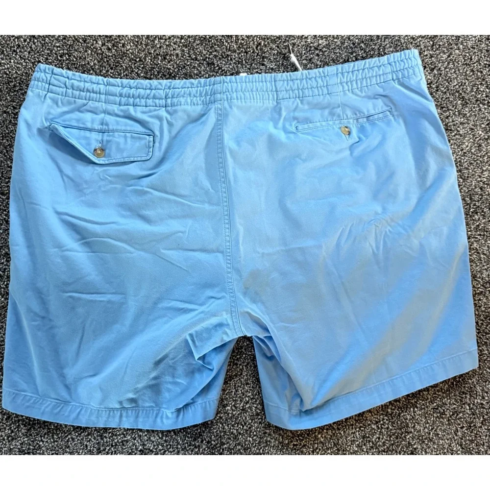 Polo Ralph Lauren Stretch Classic Fit Shorts Mens 2XB Blue Drawstring Chino